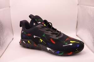 Soulsfeng Olympic Spray Paint Splatter Men's Running Shoes Size 13
